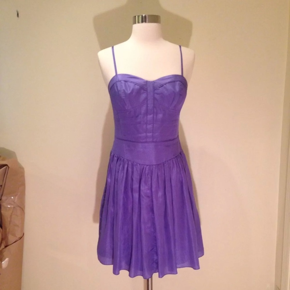 NWT Rebecca Taylor Lilac Silk Tunic Size 6